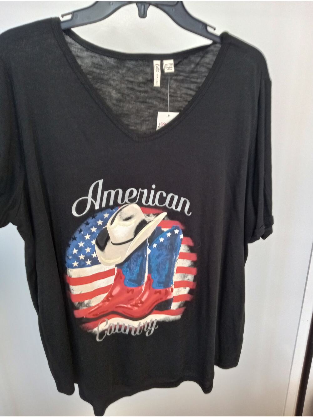 American Country July 4th Fourth Shirt Patriotic Sz 18/20